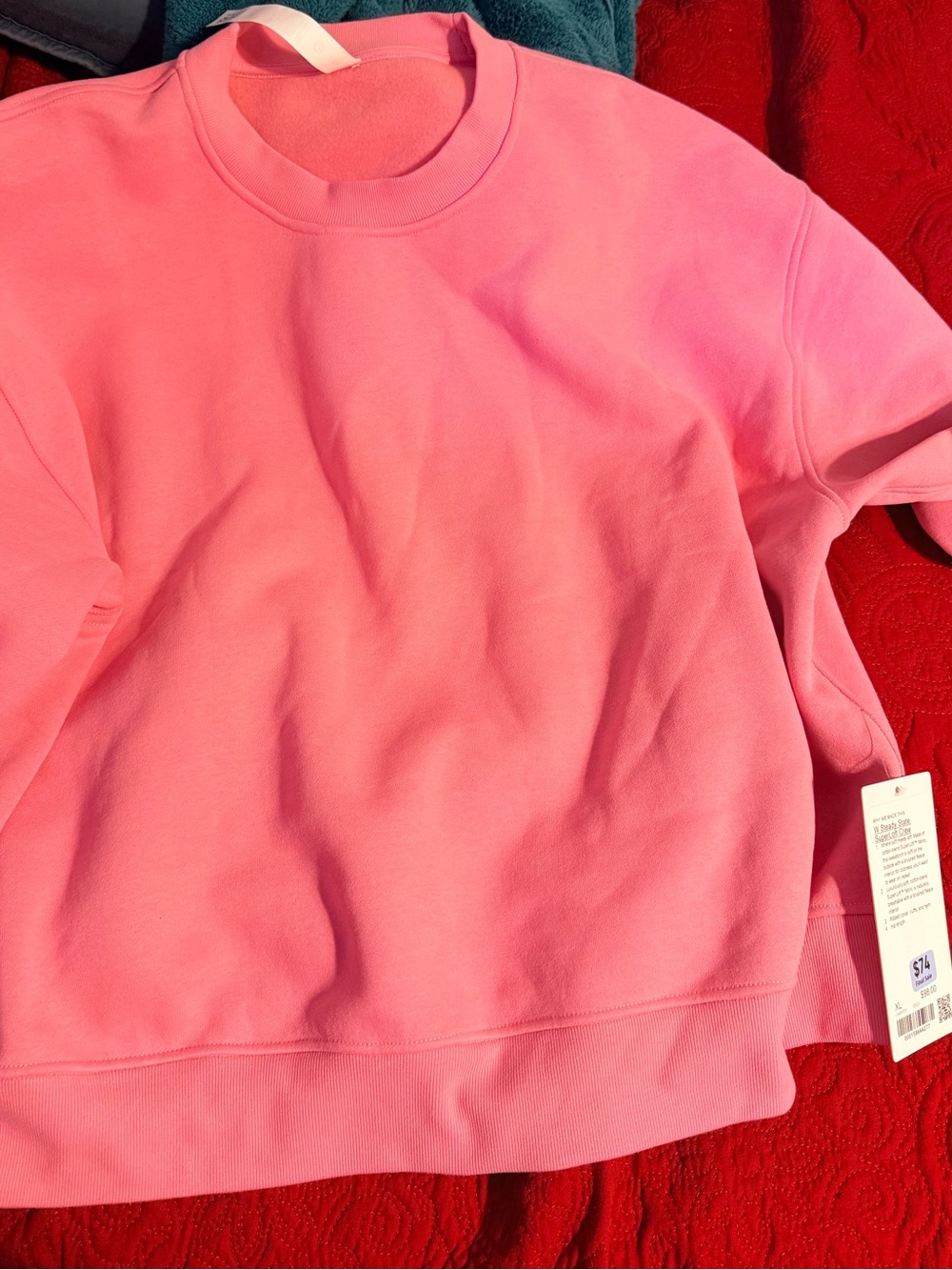 Women Steady State Superloft Crewneck Candy cloud